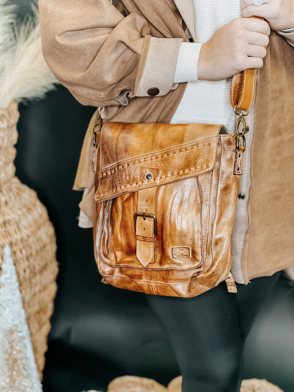 Ainhona LTC BedStu Crossbody - Cafe Latte TD - Lace and Grace Boutique