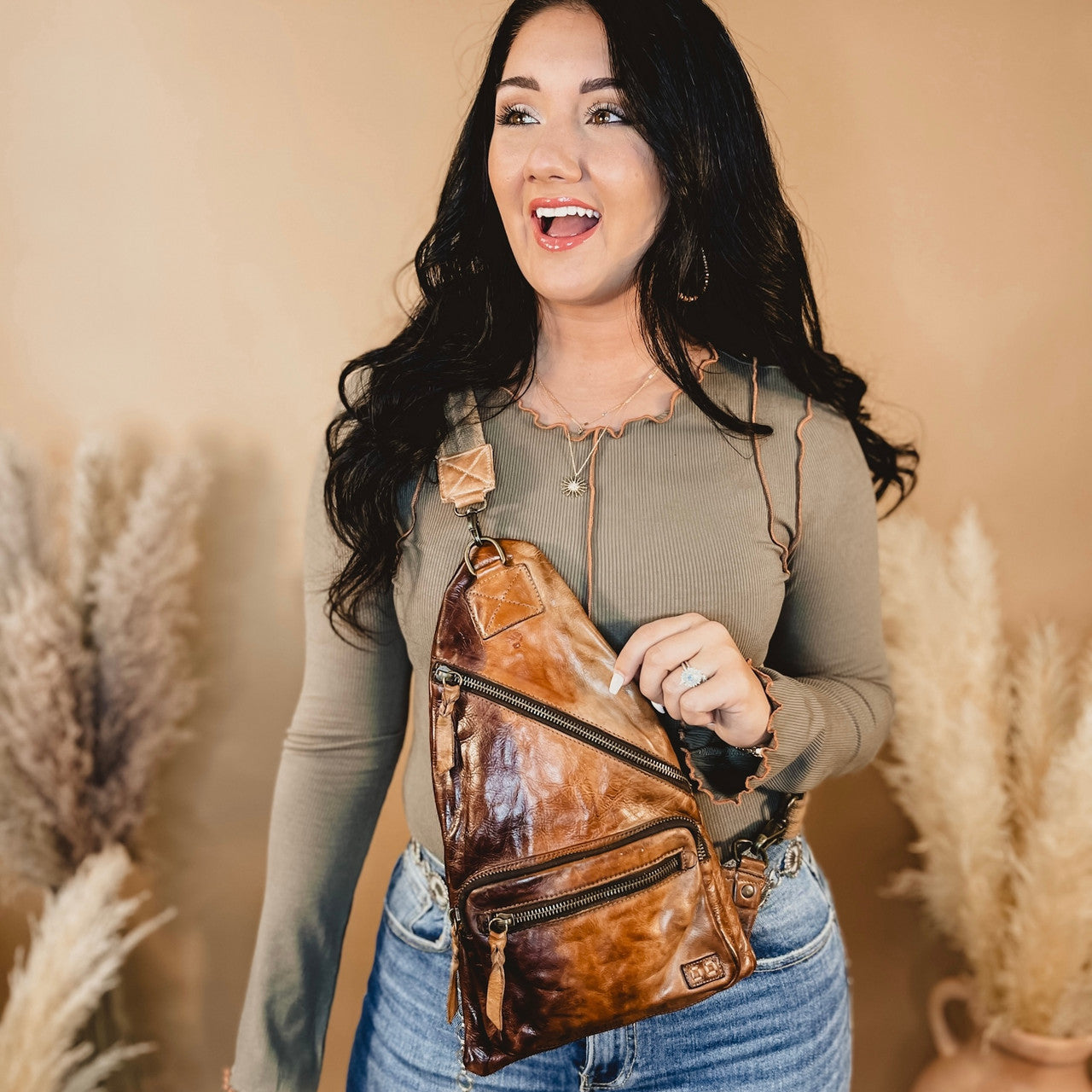 Bedstu Andie Sling Bag - Cafe Latte TD - Lace and Grace Boutique