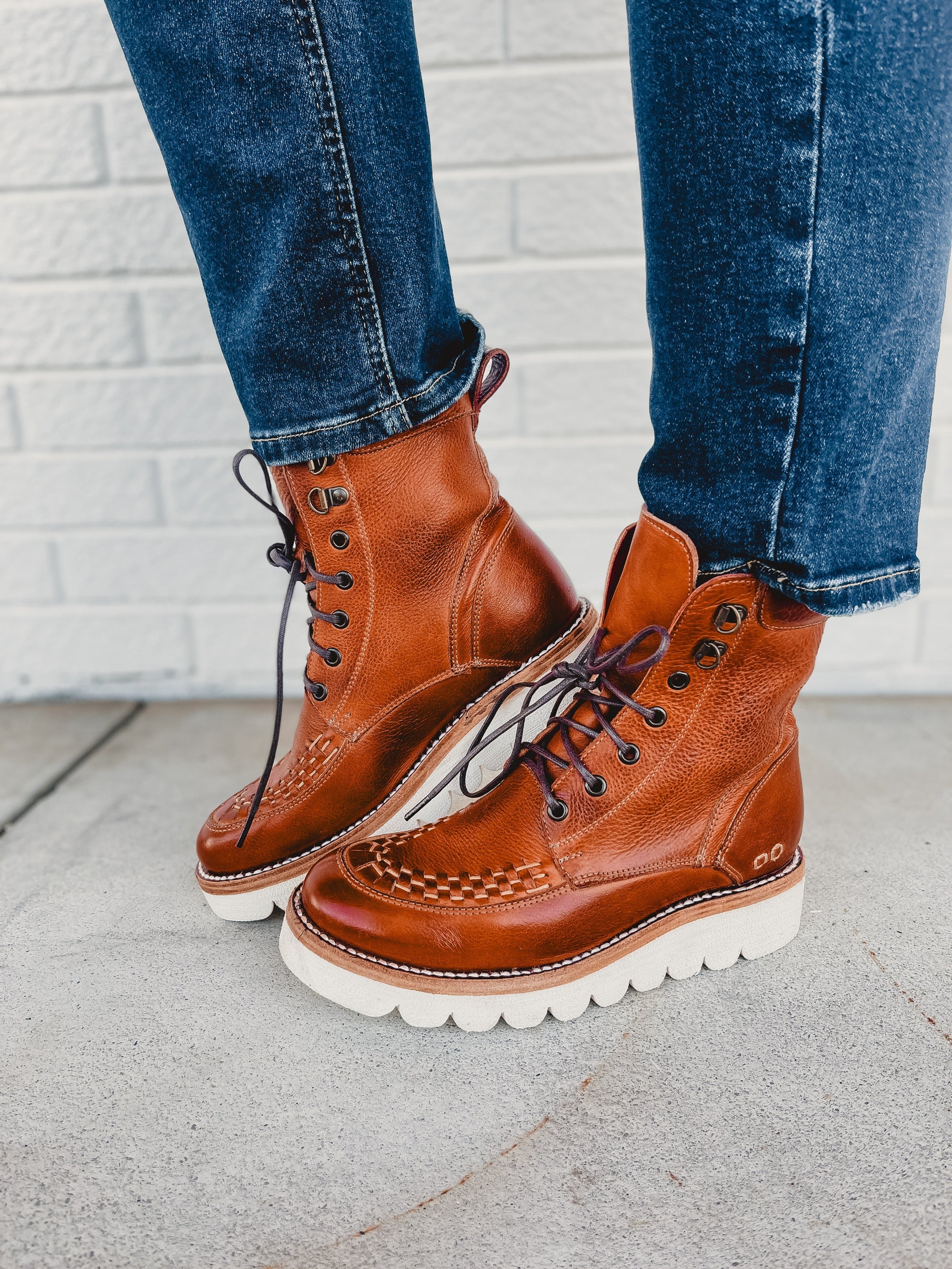 Bedstu Elisha II Platform Boot - Cognac Rustic - Lace and Grace Boutique