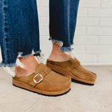 Birkenstock Women's Buckley Shearling Clogs - Tea - Lace and Grace Boutique