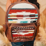 American Darling Saddle Blanket Backpack - Rust - Lace and Grace Boutique