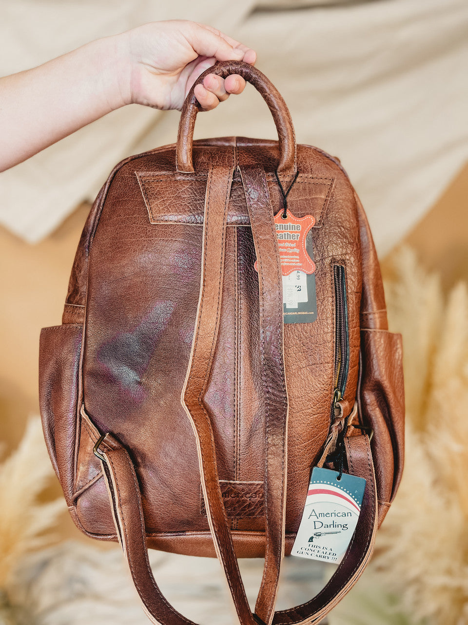 American Darling Saddle Blanket Backpack - Rust - Lace and Grace Boutique