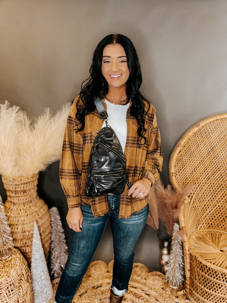 BedStu Andie Leather Sling Backpack - Black DD - Lace and Grace Boutique