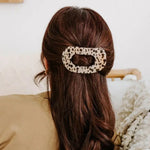 Blonde Tortoise Large Flat Round Clip - Lace and Grace Boutique