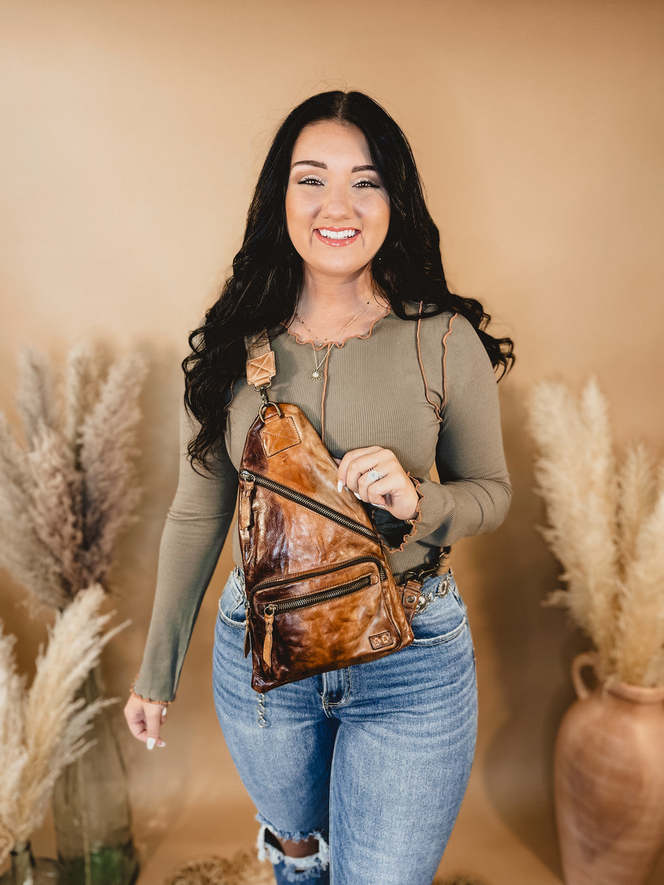 Bedstu Andie Sling Bag - Cafe Latte TD - Lace and Grace Boutique