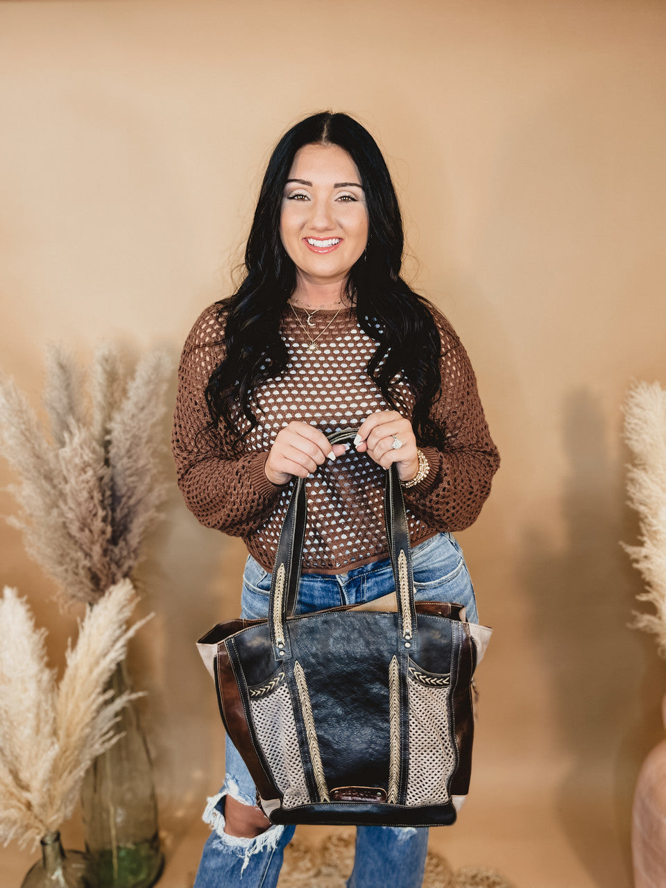 Bedstu Amelie Handcrafted Leather Bag - Starry Night Rustic - Lace and Grace Boutique