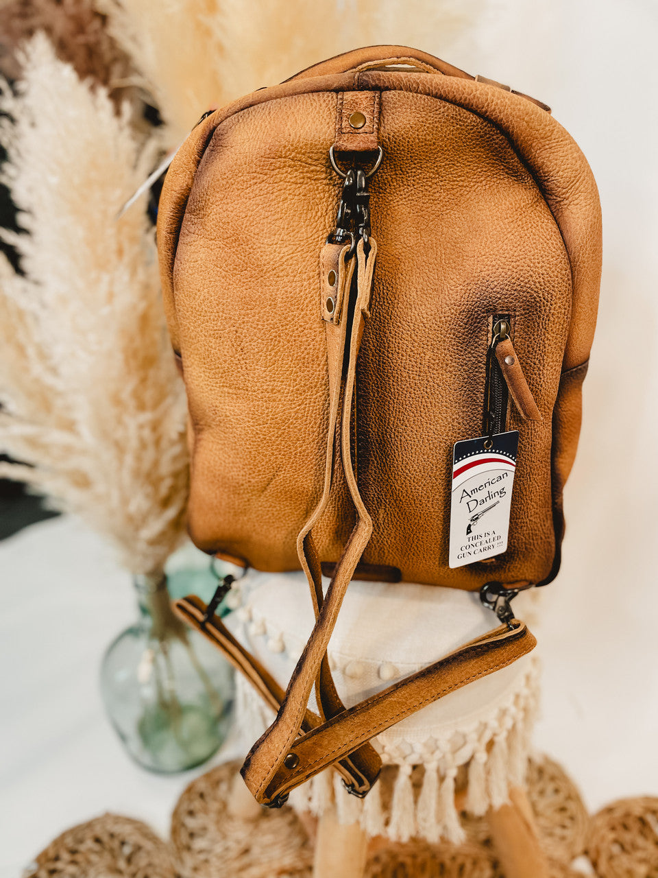 American Darling Saddle Blanket Backpack with Fringe - Lace and Grace Boutique
