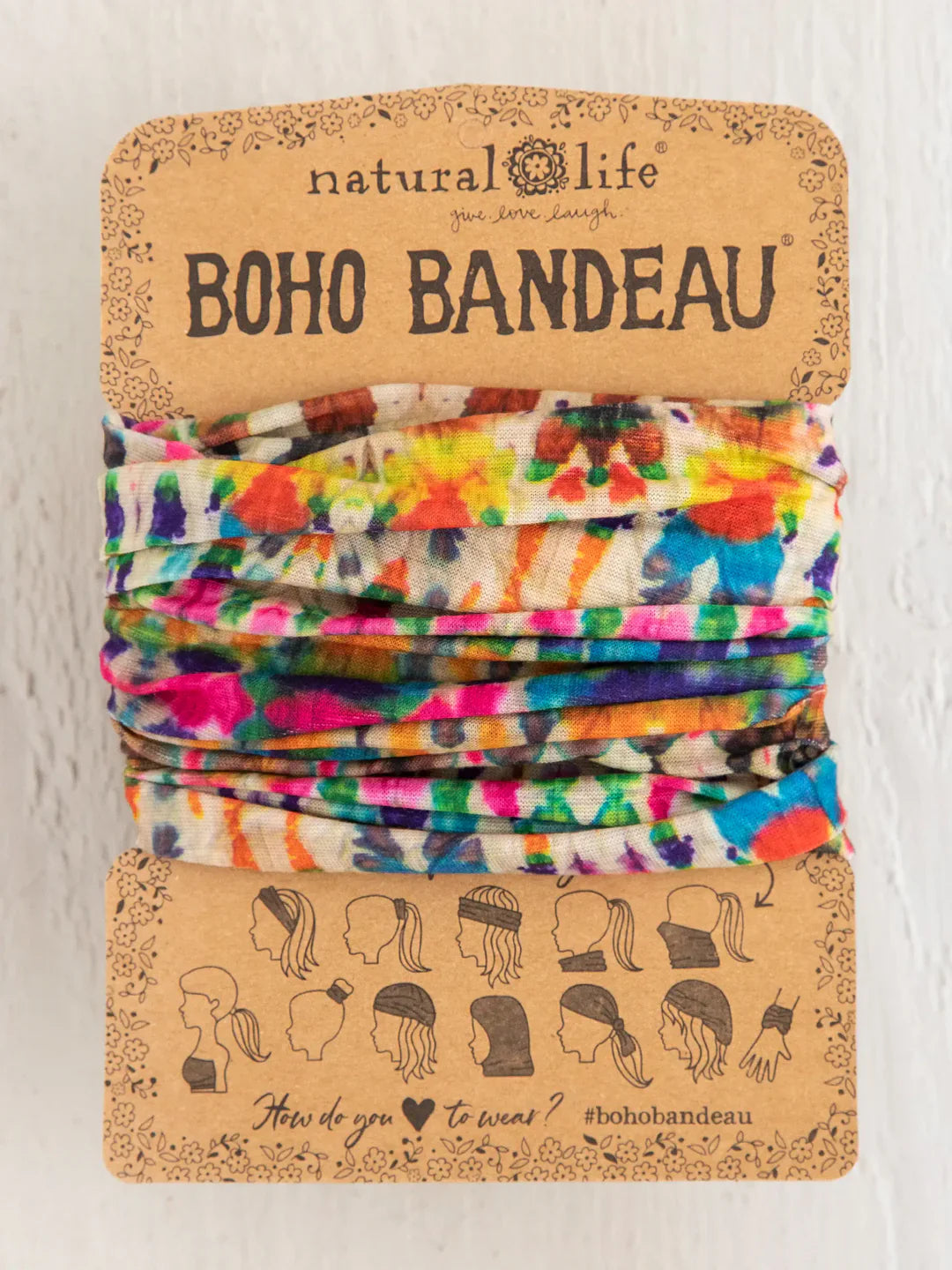 Boho Bandeau by Natural Life - Fuchsia Marigold Tie-Dye - Lace and Grace Boutique