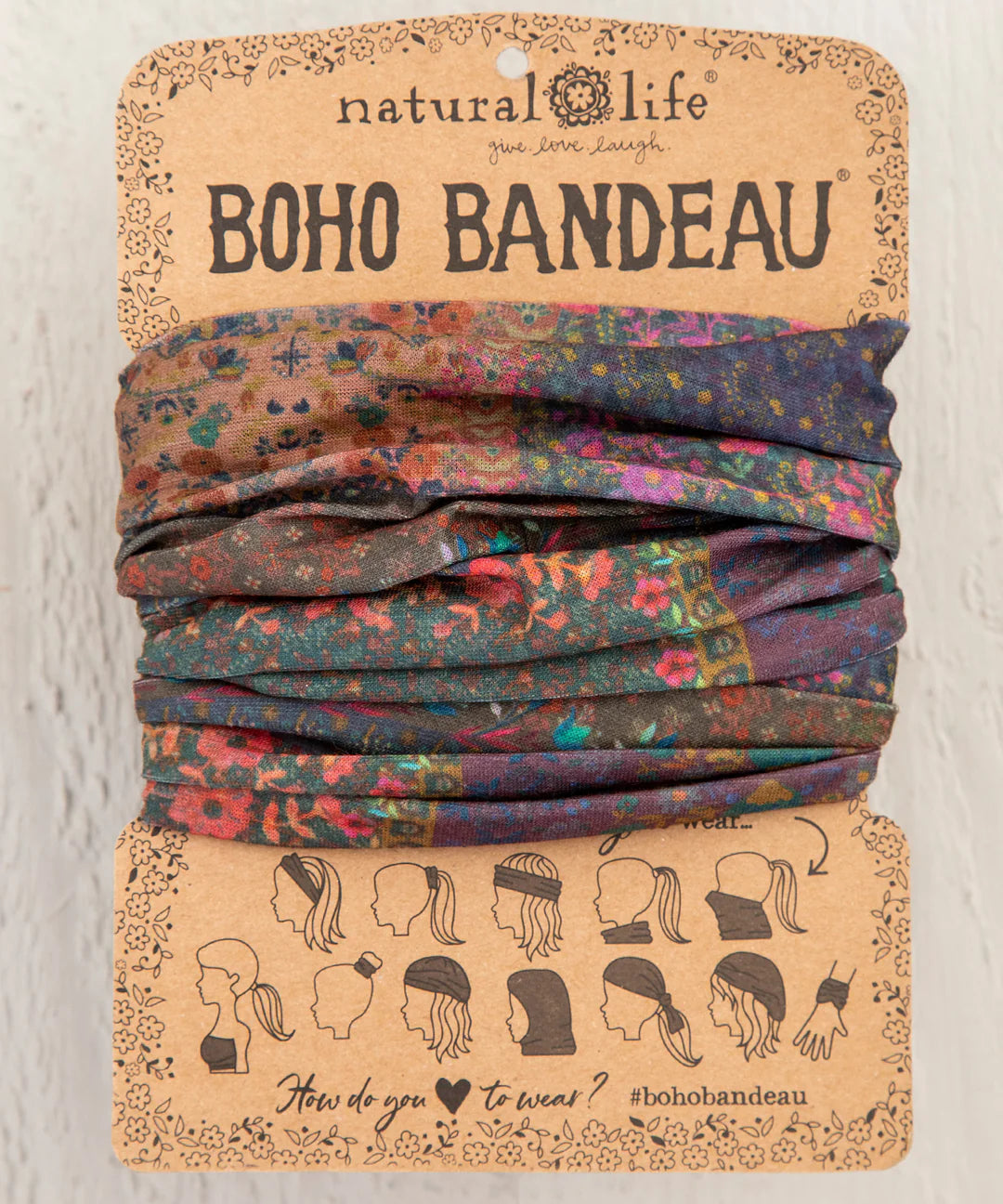 Boho Bandeau by Natural Life - Dark Patchwork - Lace and Grace Boutique