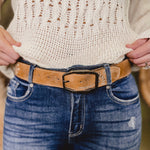 Bedstu Mohawk Embroidered Belt - Tan Rustic White BFS - Lace and Grace Boutique