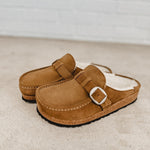 Birkenstock Women's Buckley Shearling Clogs - Tea - Lace and Grace Boutique