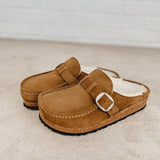 Birkenstock Women's Buckley Shearling Clogs - Tea - Lace and Grace Boutique