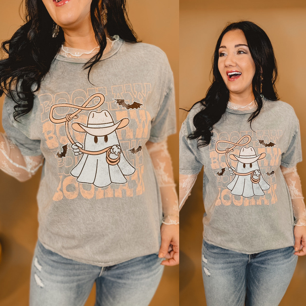 BooHaw Mineral Graphic Tee - Grey - Lace and Grace Boutique