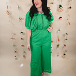 Can't Help Myself Jumpsuit - Green - Lace and Grace Boutique