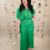 Can't Help Myself Jumpsuit - Green - Lace and Grace Boutique
