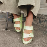 Birkenstock Arizona Essentials EVA - Faded Lime - Lace and Grace Boutique