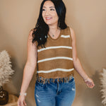 Adore Me Fringe Knit Tank - Hazelnut - Lace and Grace Boutique