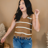 Adore Me Fringe Knit Tank - Hazelnut - Lace and Grace Boutique