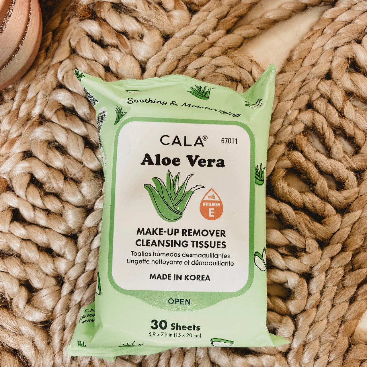 CALA Makeup Remover Wipes - Aloe Vera - Lace and Grace Boutique