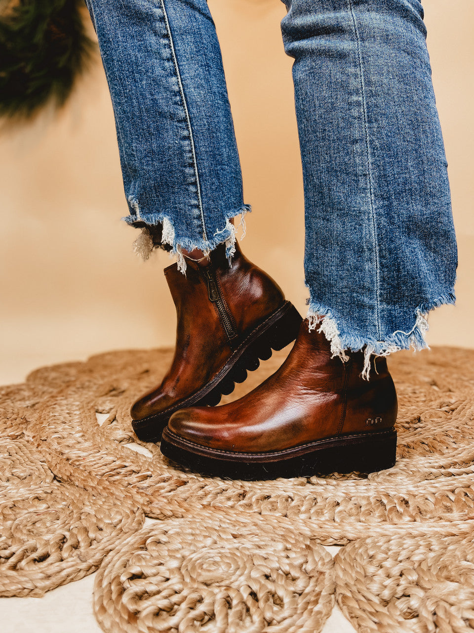 Bedstu Lydyi Wedge Bootie - Rowan Teak Multi - Lace and Grace Boutique