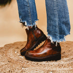 Bedstu Lydyi Wedge Bootie - Rowan Teak Multi - Lace and Grace Boutique