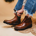 Bedstu Lydyi Wedge Bootie - Rowan Teak Multi - Lace and Grace Boutique