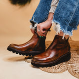 Bedstu Lydyi Wedge Bootie - Rowan Teak Multi - Lace and Grace Boutique