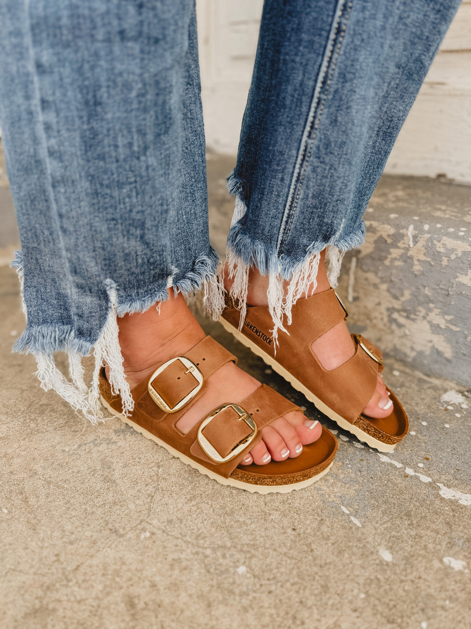 Birkenstock Arizona Big Buckle - Cognac - Lace and Grace Boutique