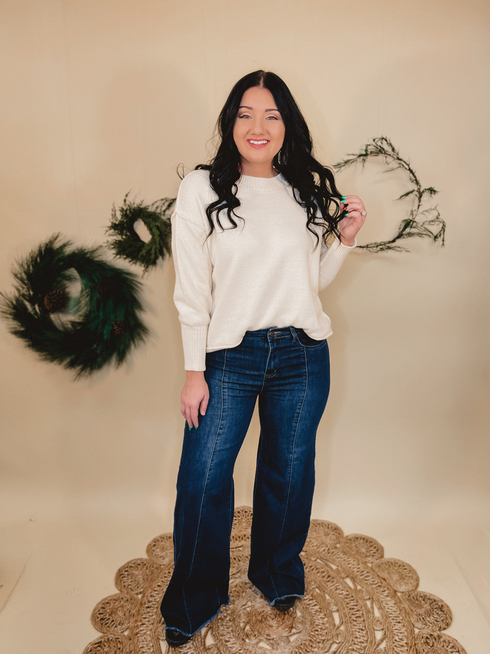 Andy Wide Leg O2 Denim Jeans - Lace and Grace Boutique