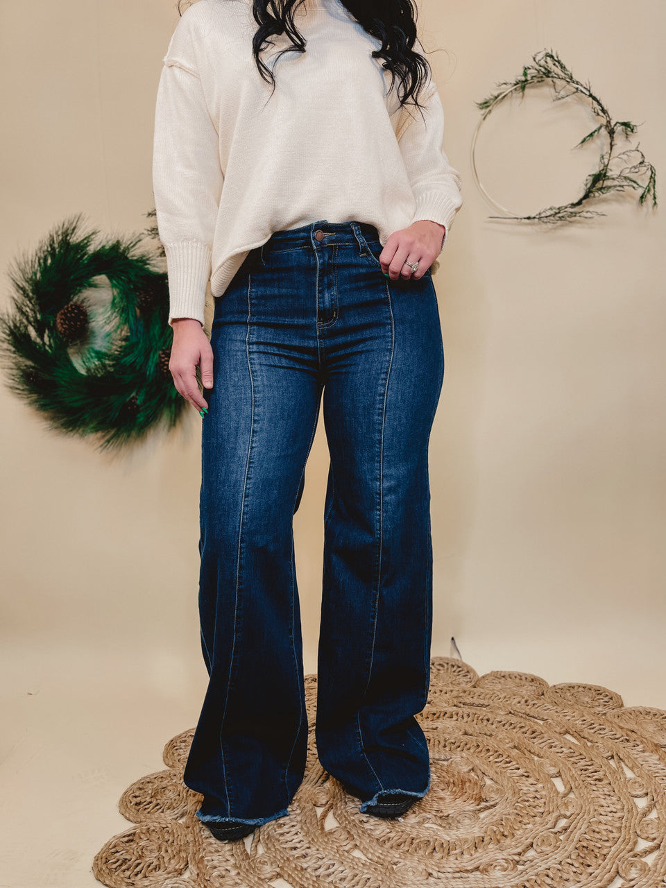 Andy Wide Leg O2 Denim Jeans - Lace and Grace Boutique