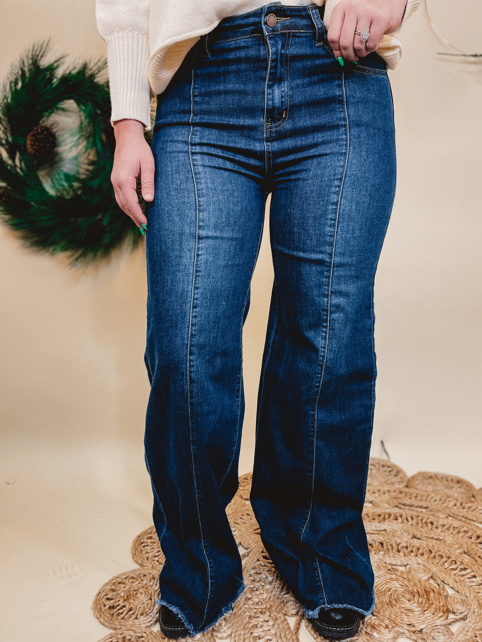 Andy Wide Leg O2 Denim Jeans - Lace and Grace Boutique