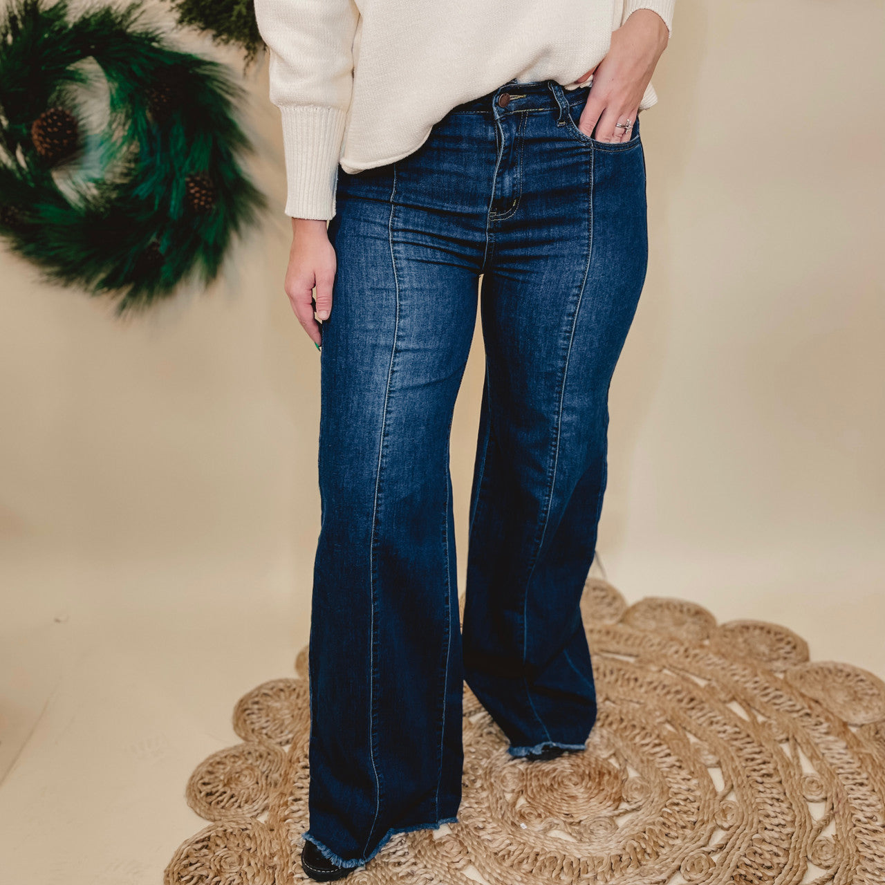 Andy Wide Leg O2 Denim Jeans - Lace and Grace Boutique