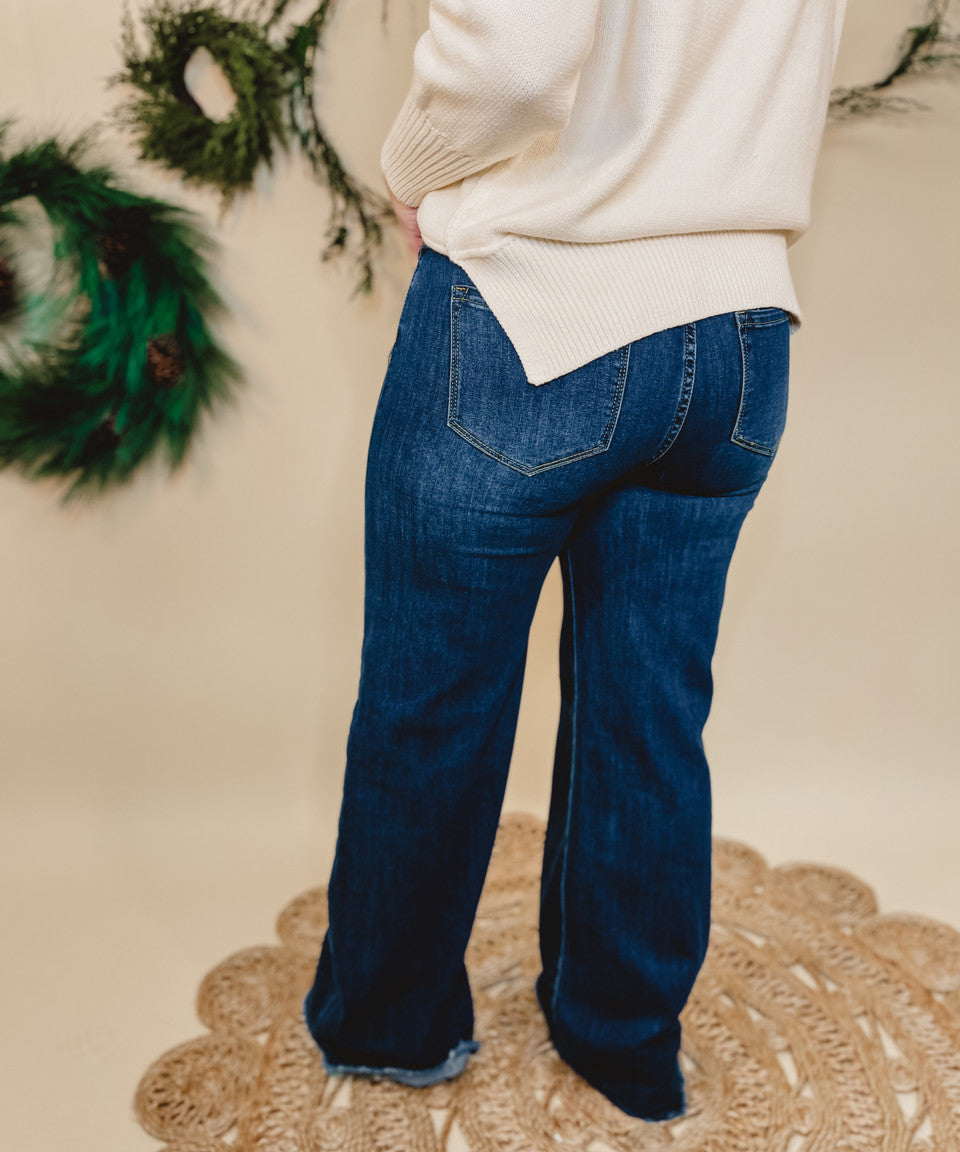 Andy Wide Leg O2 Denim Jeans - Lace and Grace Boutique