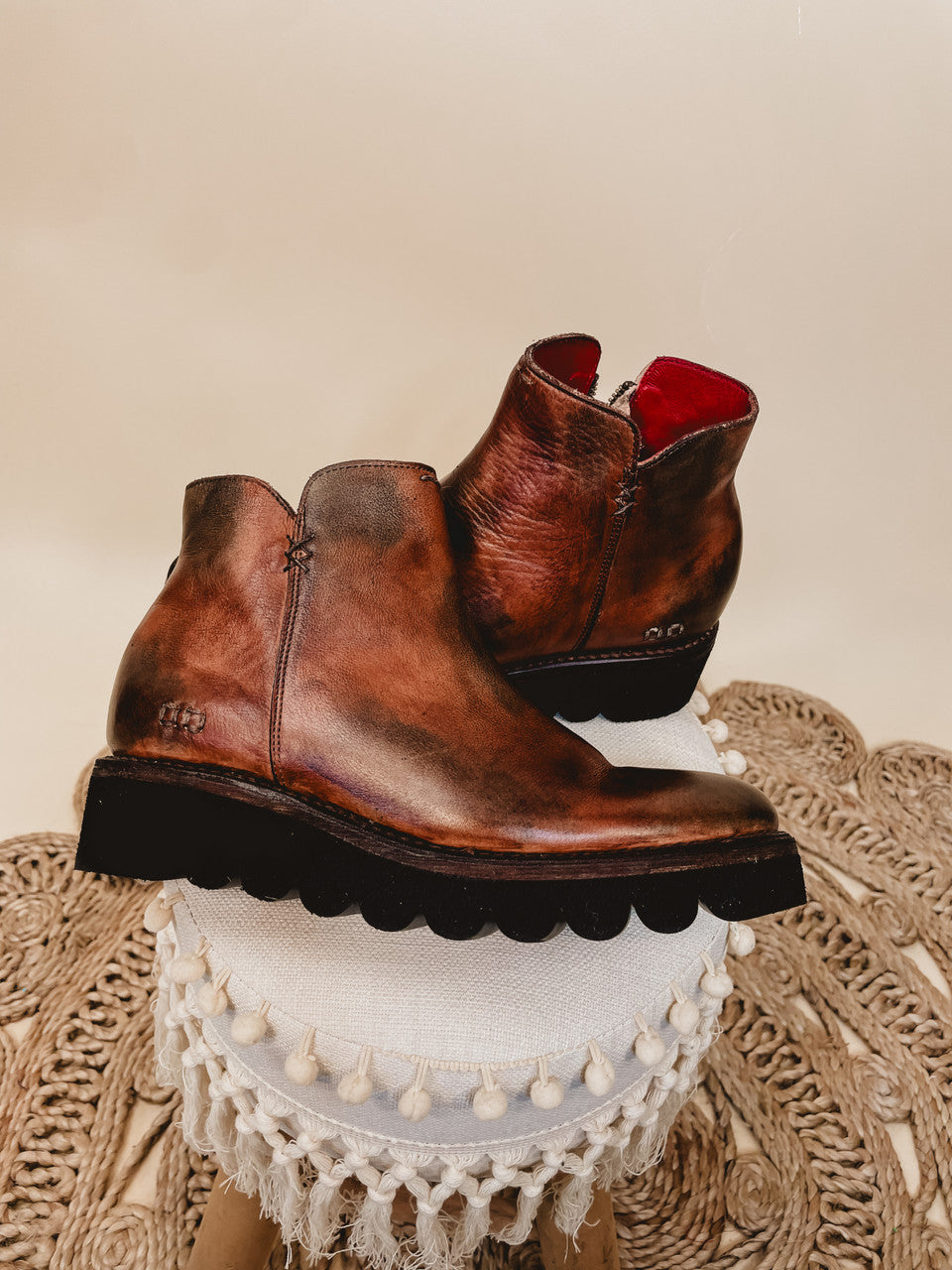 Bedstu Lydyi Wedge Bootie - Rowan Teak Multi - Lace and Grace Boutique