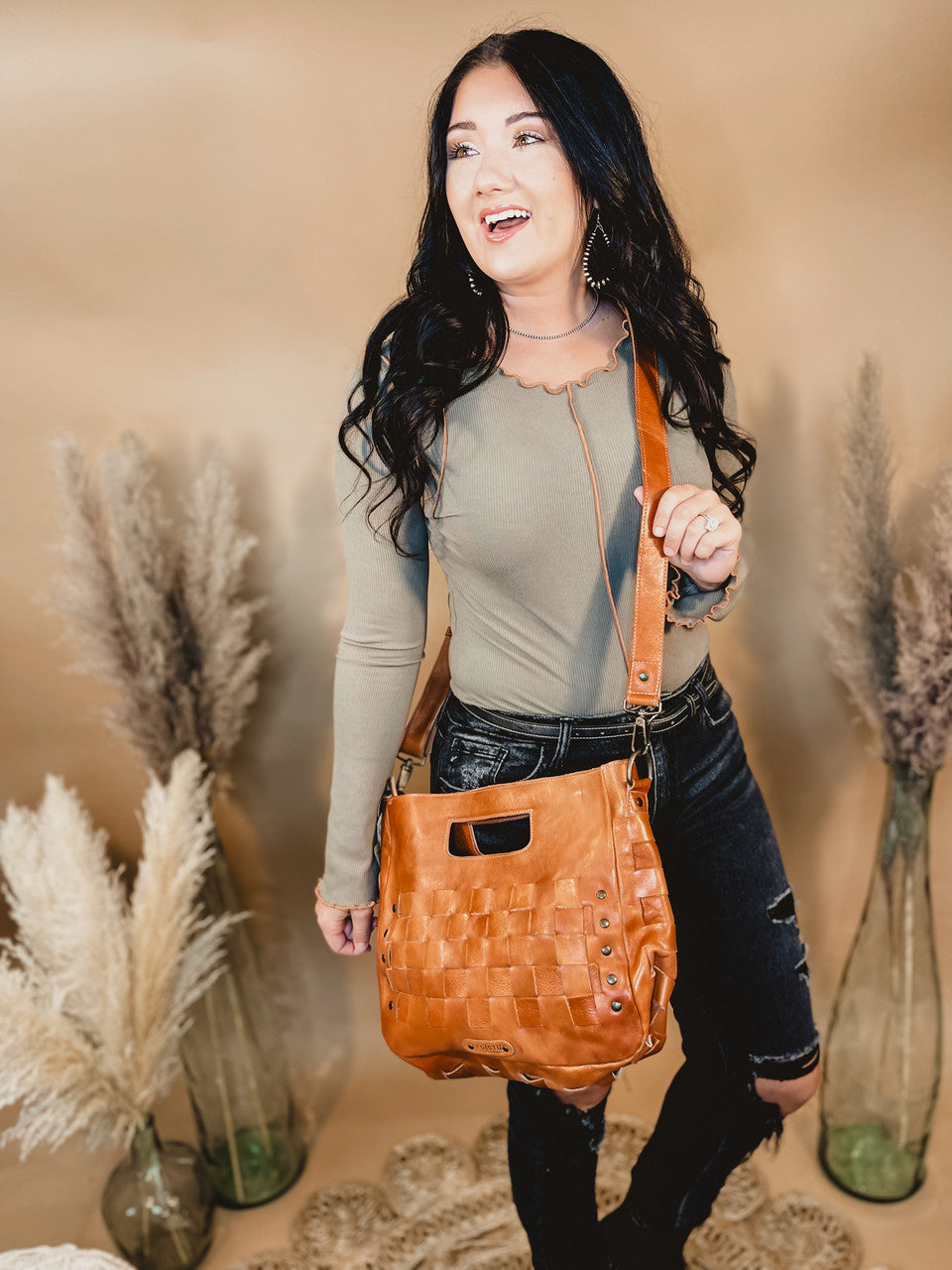 Bedstu Orchid Purse - Cognac Dip Dye - Lace and Grace Boutique