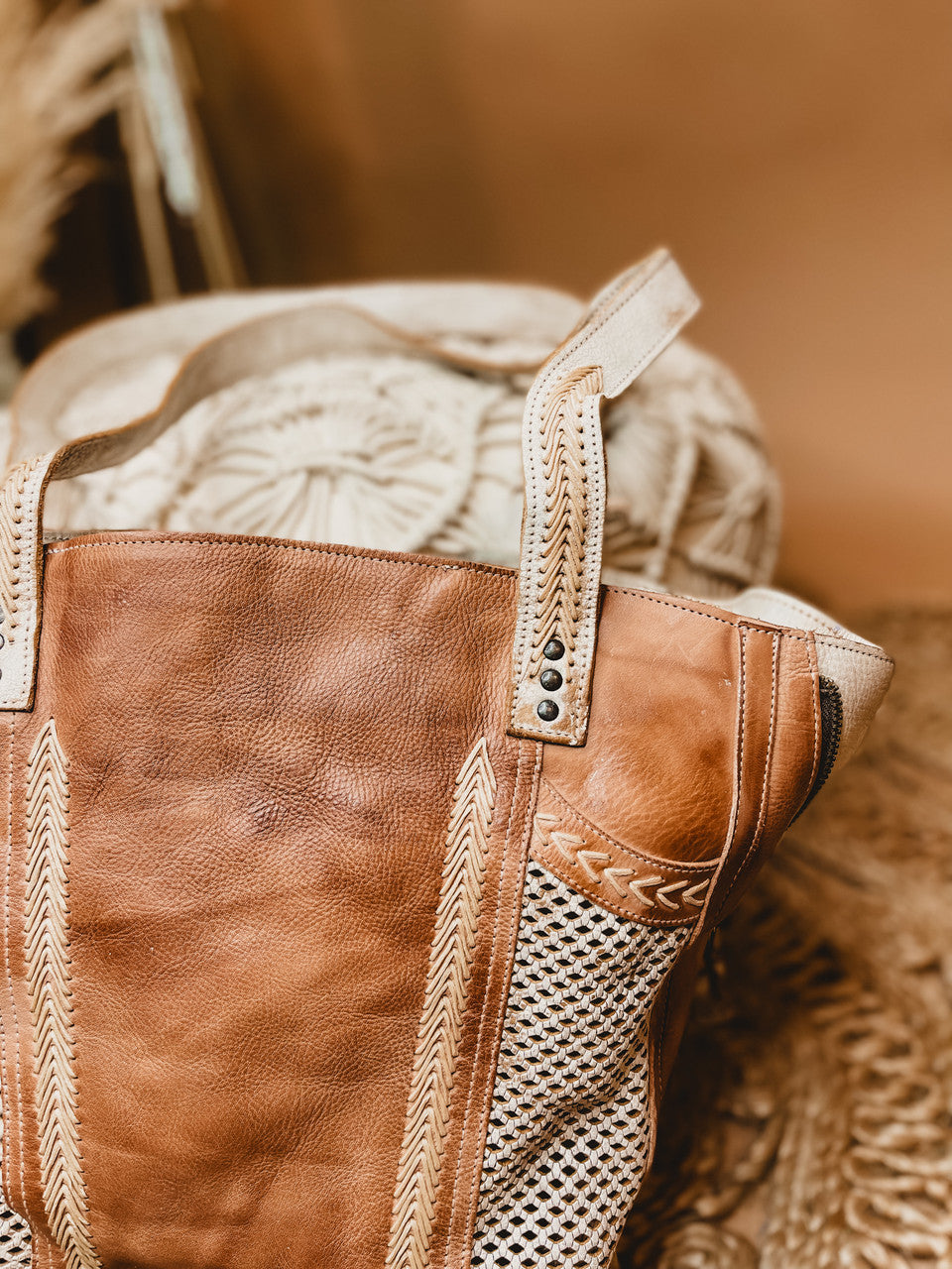 Bedstu Amelie Handcrafted Leather Bag - Nectar Lux Tan Rustic - Lace and Grace Boutique