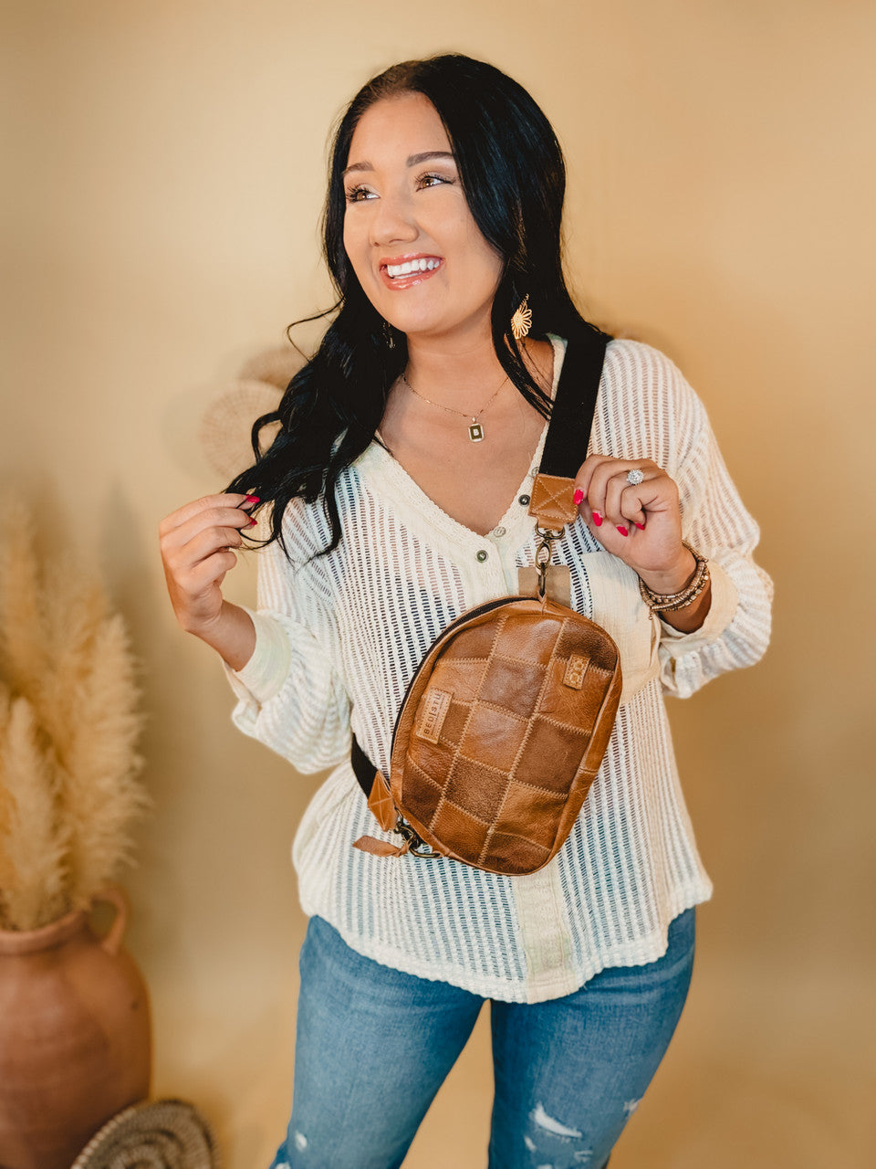 Bedstu Abundance Sling Bag - Tan MR - Lace and Grace Boutique