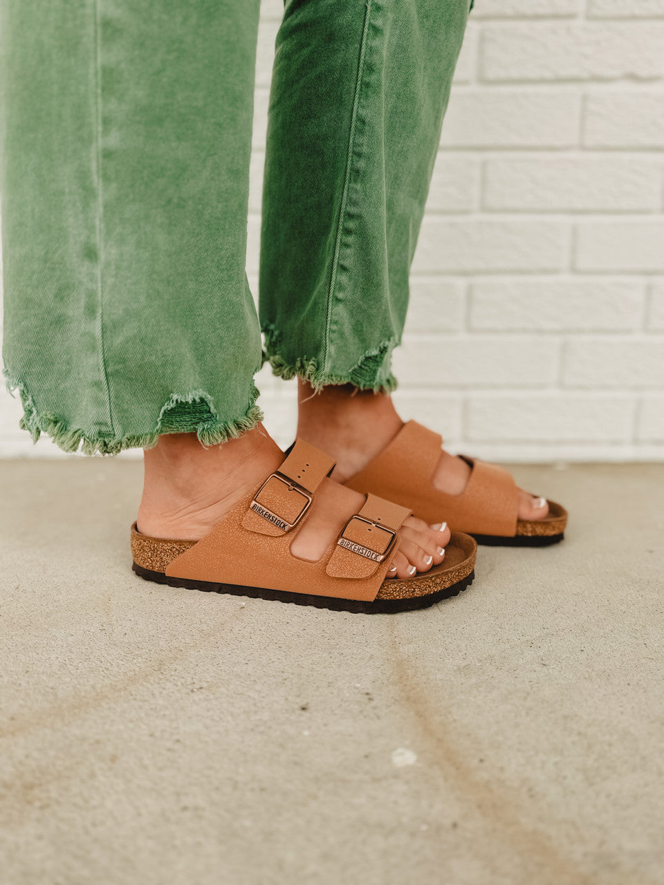 Birkenstock Arizona Vegan Birkibuc - Pecan - Lace and Grace Boutique