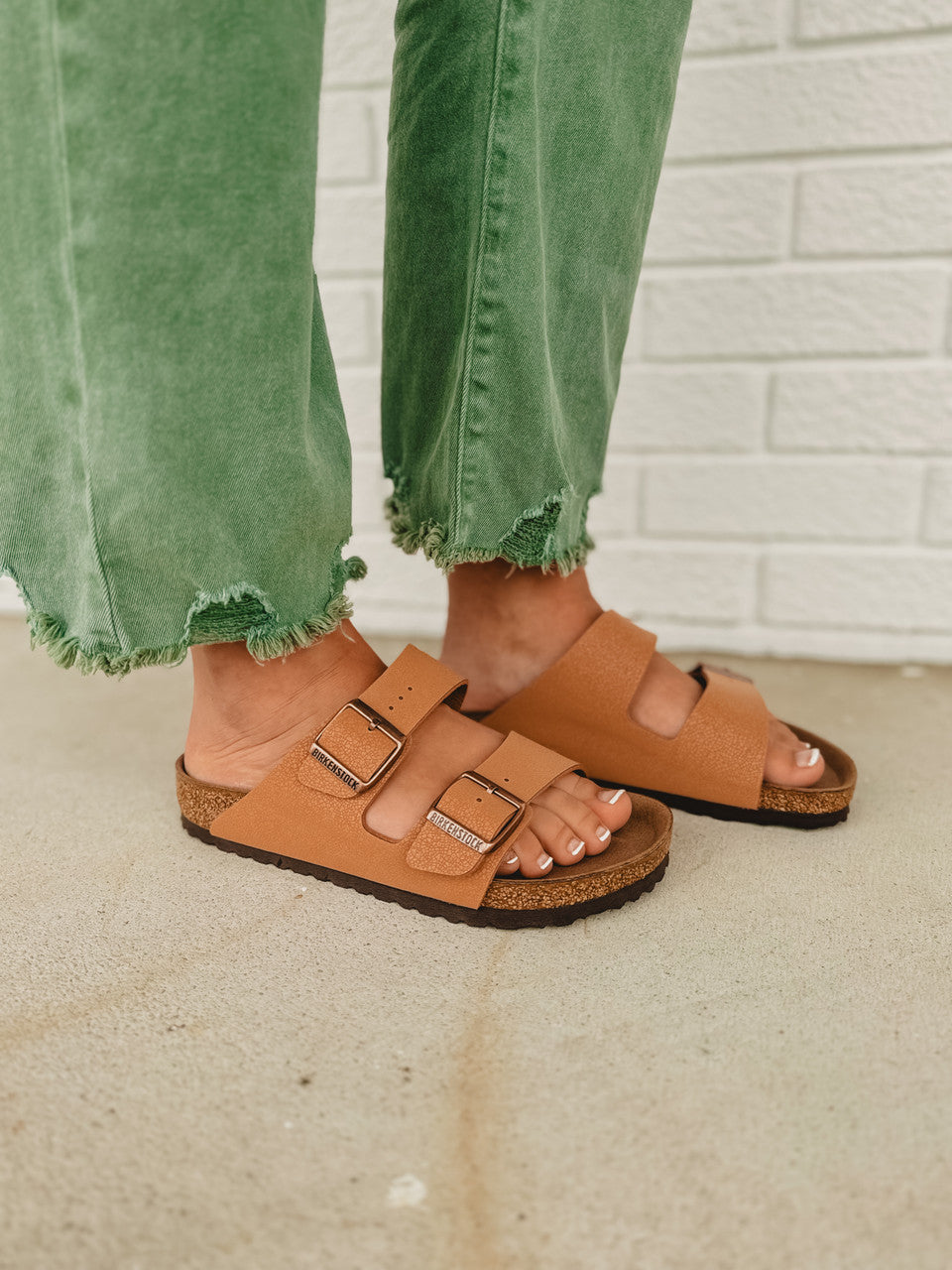 Birkenstock Arizona Vegan Birkibuc - Pecan - Lace and Grace Boutique