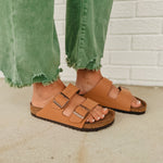 Birkenstock Arizona Vegan Birkibuc - Pecan - Lace and Grace Boutique
