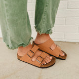 Birkenstock Arizona Vegan Birkibuc - Pecan - Lace and Grace Boutique
