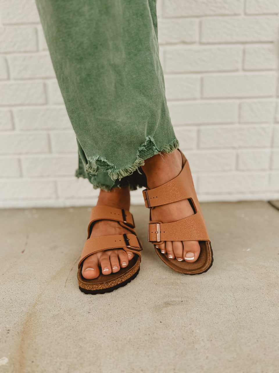 Birkenstock Arizona Vegan Birkibuc - Pecan - Lace and Grace Boutique