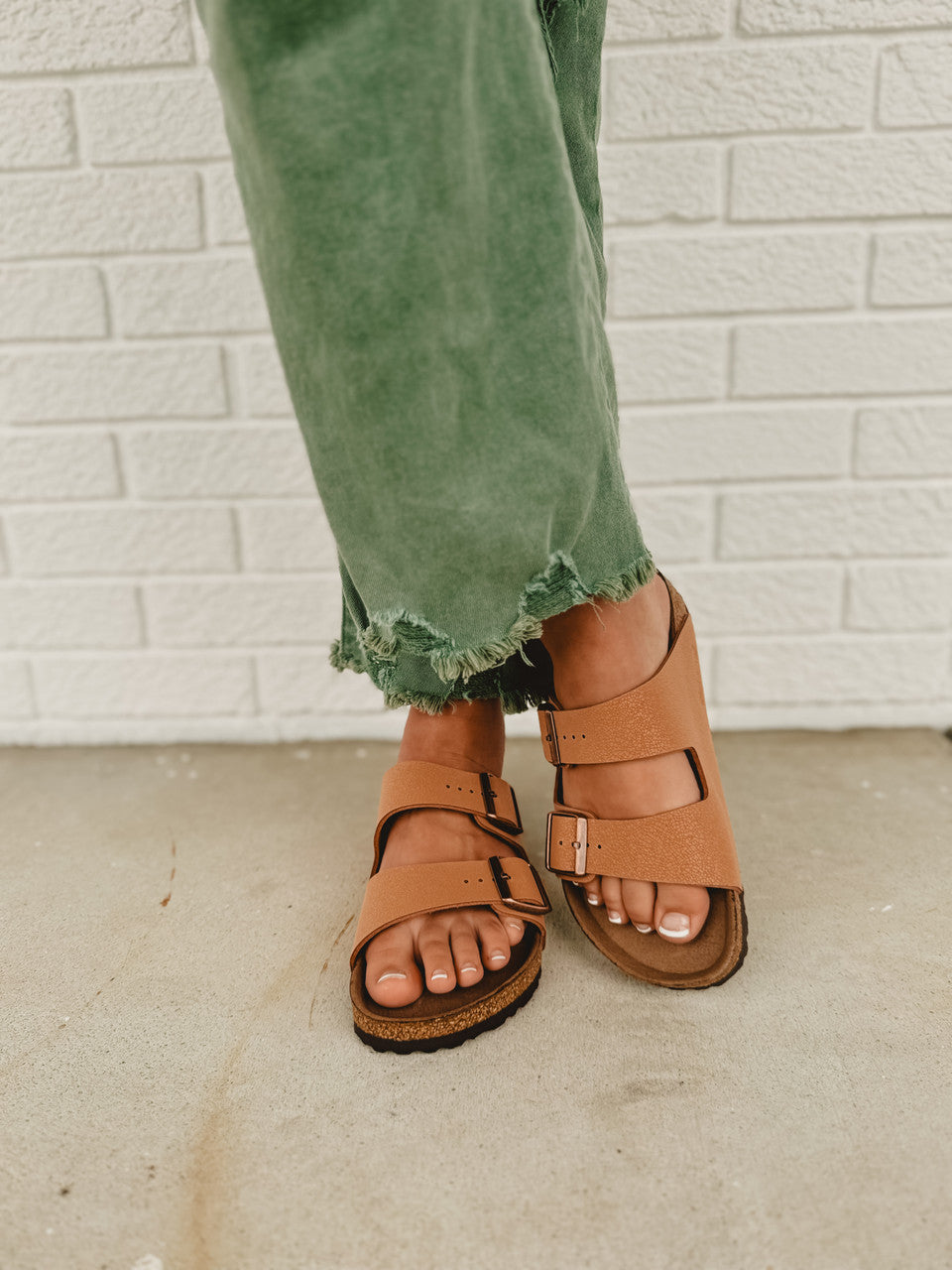 Birkenstock Arizona Vegan Birkibuc - Pecan - Lace and Grace Boutique