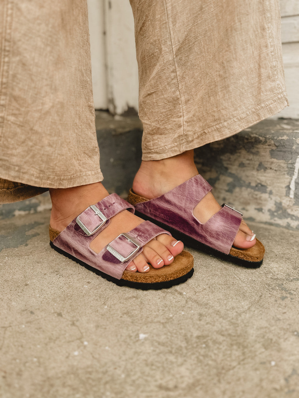 Birkenstock Arizona Oiled Leather - Lavender - Lace and Grace Boutique