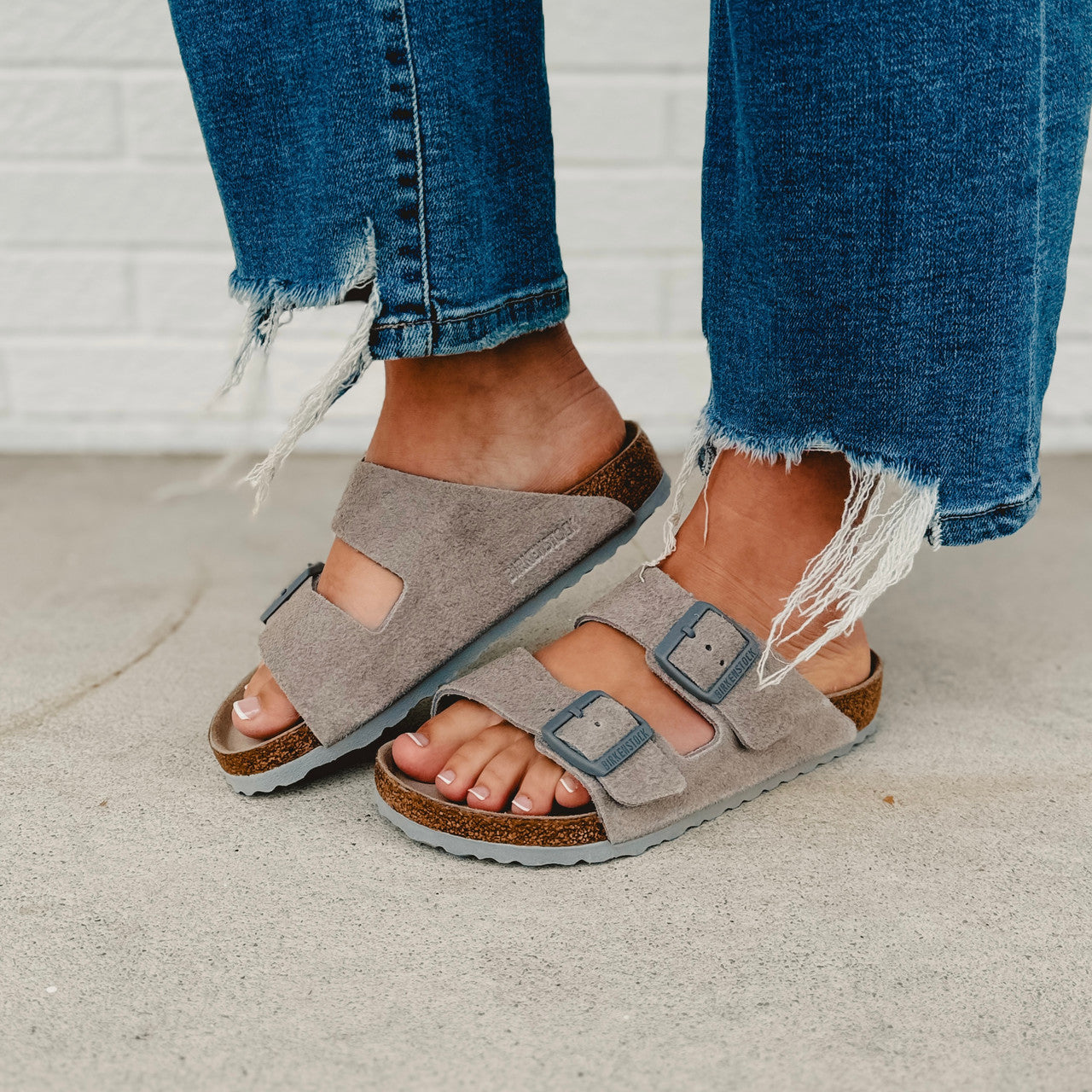 Birkenstock Arizona Soft Footbed Sandal - Stone Coin - Lace and Grace Boutique