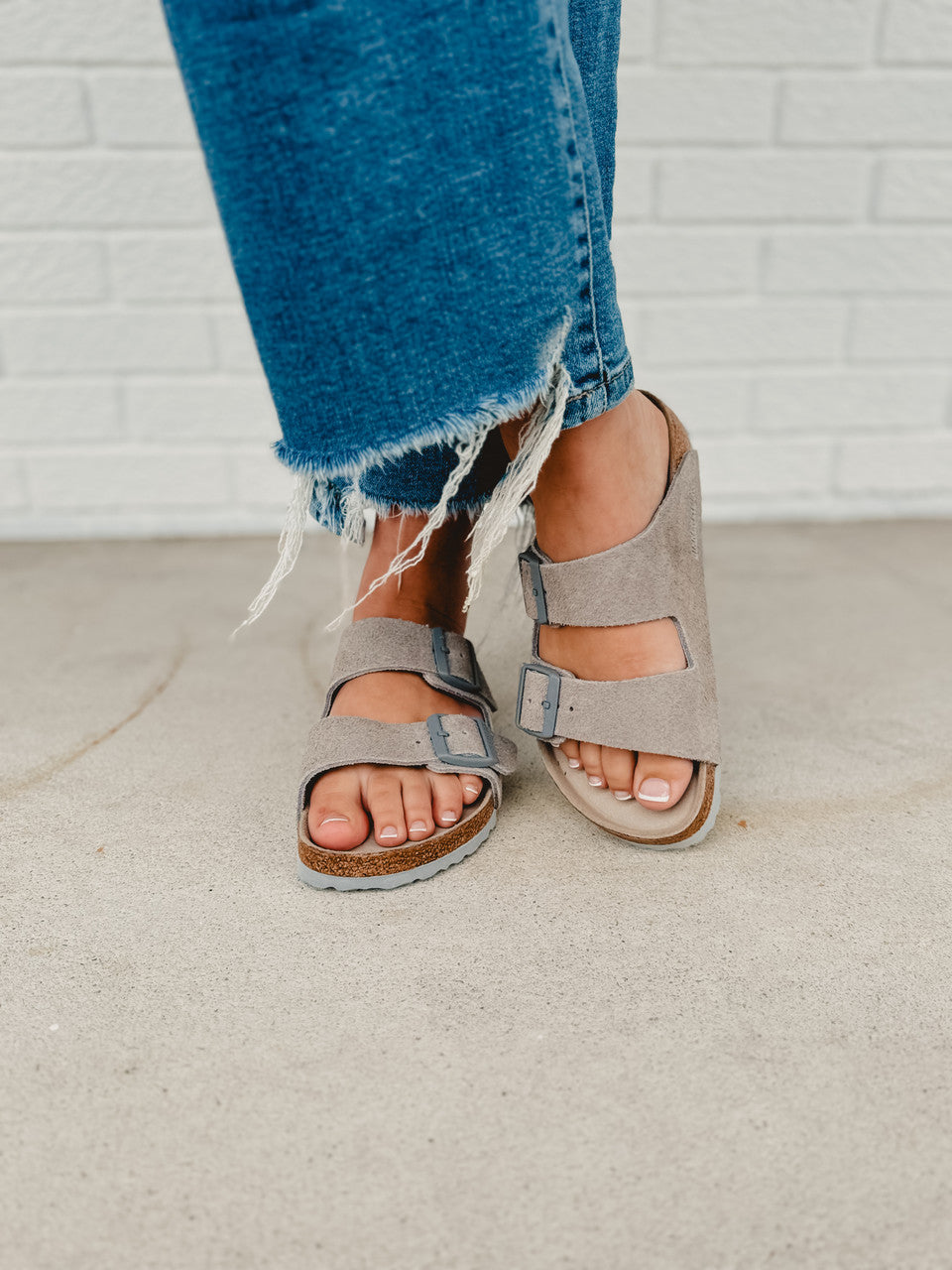 Birkenstock Arizona Soft Footbed Sandal - Stone Coin - Lace and Grace Boutique