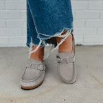 Birkenstock Buckley Suede Embossed - Corduroy Stone Coin - Lace and Grace Boutique