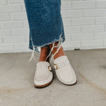 Birkenstock Buckley Suede Embossed - Corduroy Antique White - Lace and Grace Boutique