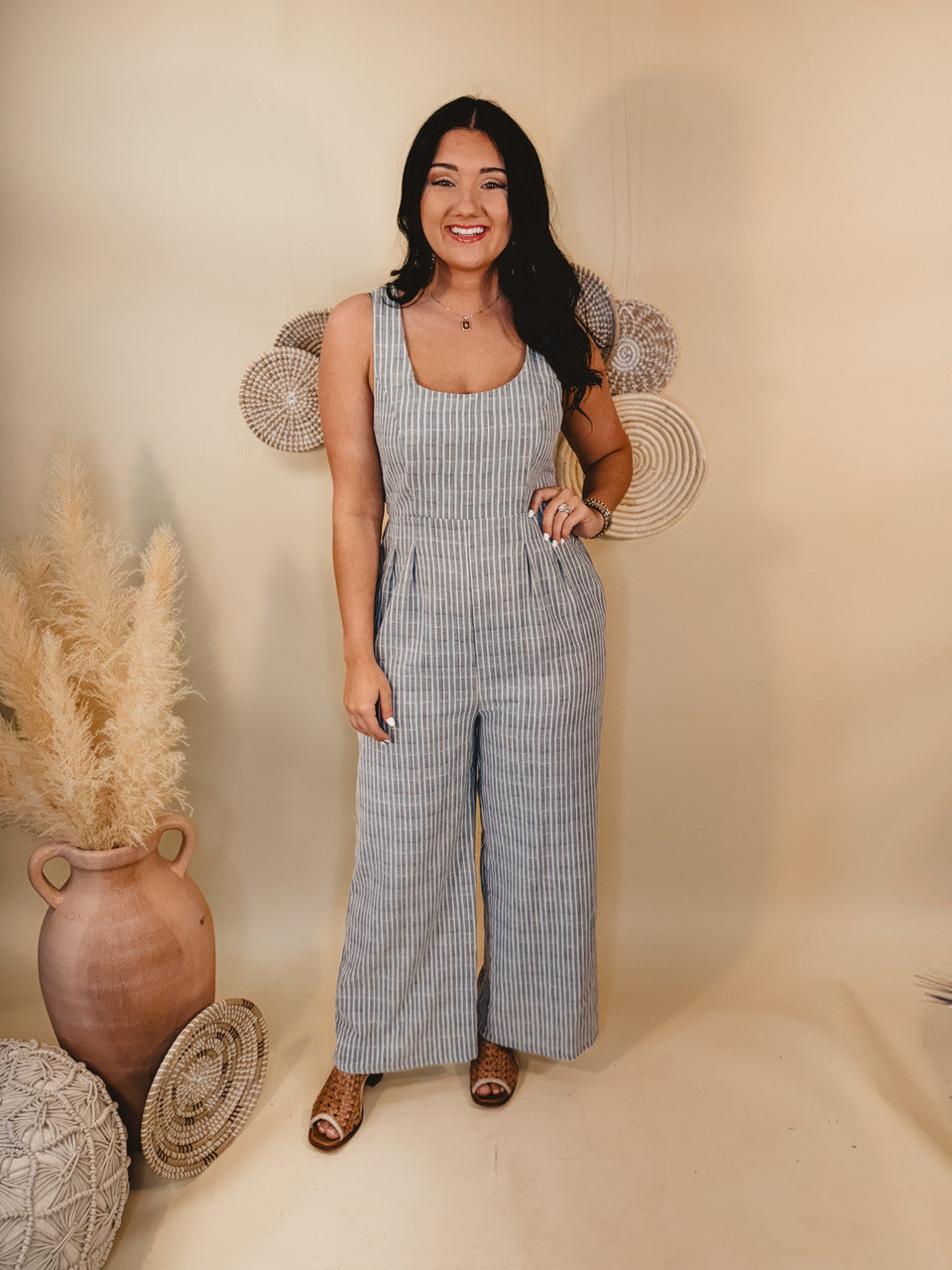 Always Been You Jumpsuit - Grey - Lace and Grace Boutique