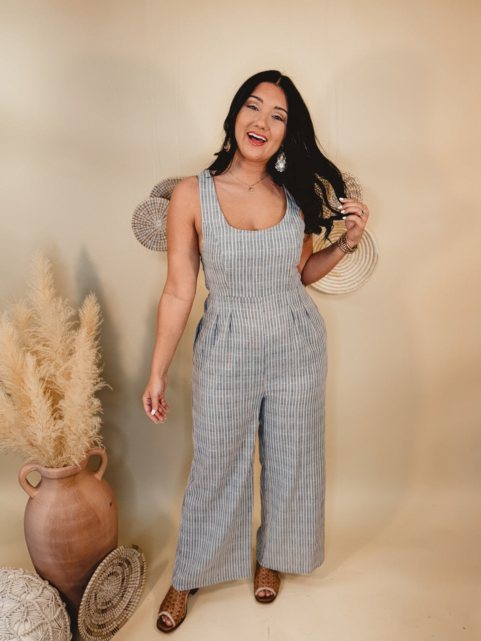 Always Been You Jumpsuit - Grey - Lace and Grace Boutique